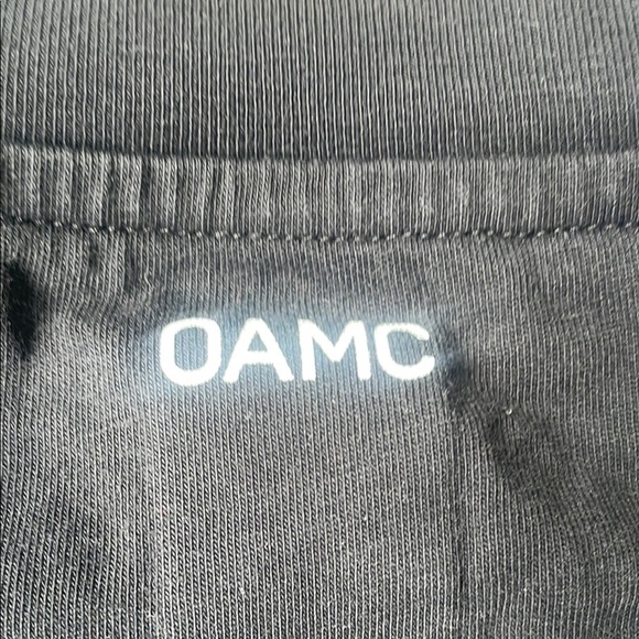 OAMC Black Graphic T-Shirt with White Bird Design - Picture 6 of 7